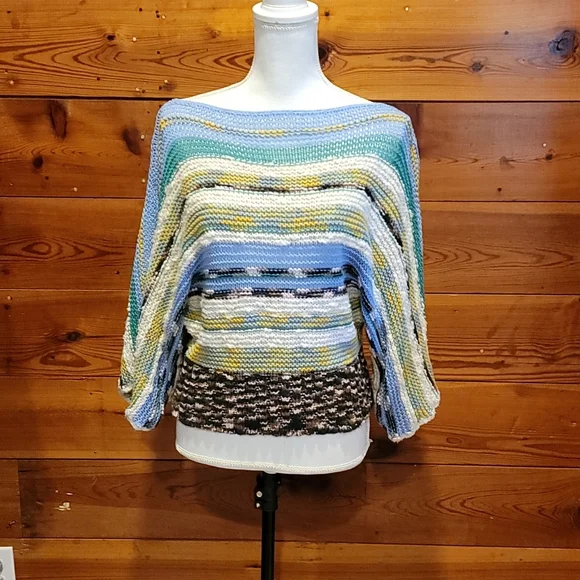 Anthropologie Rosie Neira Medium "Marbled Bands Sweater" - Picture 4 of 15